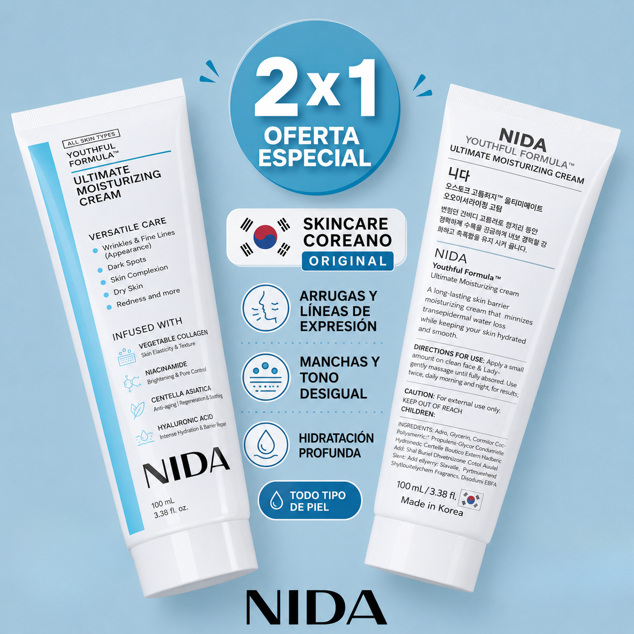 Crema NIDA – Reparación intensiva para una piel radiante, firme y suave